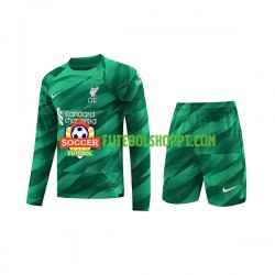 Camisola Júnior Liverpool Guarda-redes Principais Equipamento 2023-2024 Manga Comprida