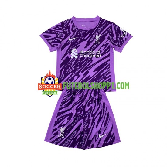 Camisola Júnior Liverpool Guarda-redes Terceiro Equipamento 2024-2025 Manga Curta
