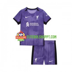 Camisola Júnior Liverpool Terceiro Equipamento 2023-2024 Manga Curta