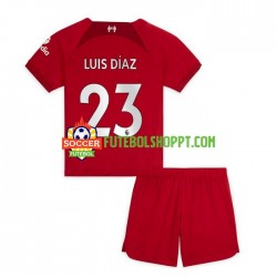 Camisola Júnior Liverpool Luis Diaz 23 Principais Equipamento 2022-2023 Manga Curta