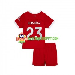 Camisola Júnior Liverpool Luis Diaz 23 Principais Equipamento 2023-2024 Manga Curta