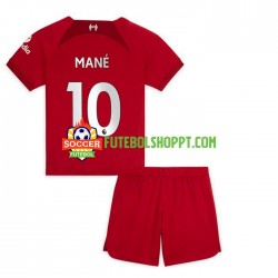 Camisola Júnior Liverpool Mane 10 Principais Equipamento 2022-2023 Manga Curta