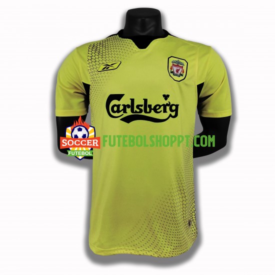 Camisola Homem Liverpool Retro Alternativa Equipamento 2004-2005 Manga Curta