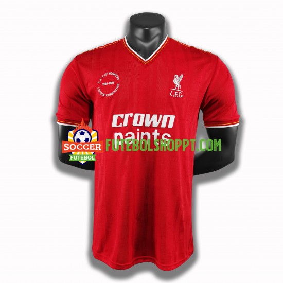 Camisola Homem Liverpool 1985-1986 Retro Principais Equipamento Manga Curta