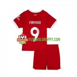 Camisola Júnior Liverpool Roberto Firmino 9 Principais Equipamento 2023-2024 Manga Curta
