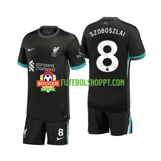 Camisola Júnior Liverpool Szoboszlai 8 Alternativa Equipamento 2024-2025 Manga Curta
