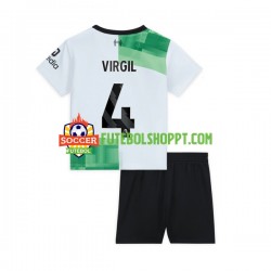 Camisola Júnior Liverpool Virgil van Dijk 4 Alternativa Equipamento 2023-2024 Manga Curta