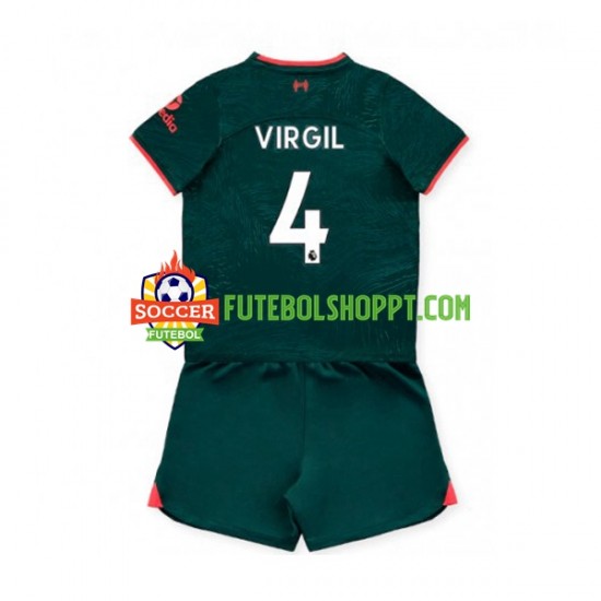 Camisola Júnior Liverpool Virgil van Dijk 4 Terceiro Equipamento 2022-2023 Manga Curta
