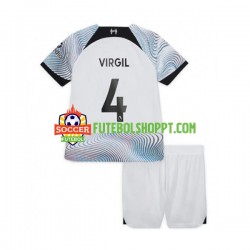 Camisola Júnior Liverpool Virgil van Dijk Alternativa Equipamento 2022-2023 Manga Curta