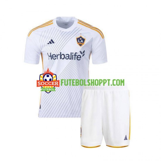 Camisola Júnior Los Angeles Galaxy Principais Equipamento 2024 Manga Curta