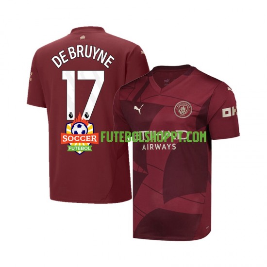 Camisola Homem Manchester City DE BRUYNE 17 Terceiro Equipamento 2024-2025 Manga Curta