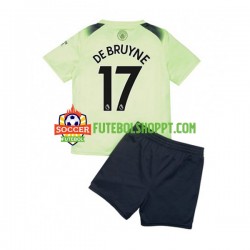 Camisola Júnior Manchester City De Bruyne 17 Terceiro Equipamento 2022-2023 Manga Curta