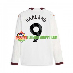 Camisola Homem Manchester City Erling Haaland 9 Alternativa Equipamento 2023-2024 Manga Comprida