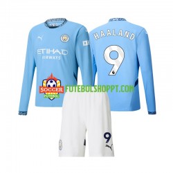 Camisola Júnior Manchester City Erling Haaland 9 Principais Equipamento 2024-2025 Manga Comprida Camisola Júnior Manchester City Erling Haaland 9 Principais Equipamento 2024-2025 Manga Comprida