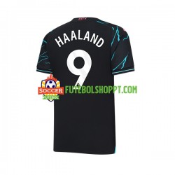 Camisola Homem Manchester City Erling Haaland 9 Terceiro Equipamento 2023-2024 Manga Curta