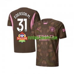 Camisola Homem Manchester City Ederson M 31 Guarda-redes Principais Equipamento 2024-2025 Manga Curta