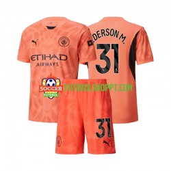 Camisola Júnior Manchester City Ederson M 31 Guarda-redes Alternativa Equipamento 2024-2025 Manga Curta