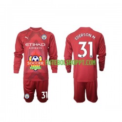 Camisola Júnior Manchester City Ederson M 31 Guarda-redes Principais Equipamento 2022-2023 Manga Comprida