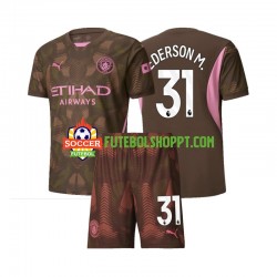 Camisola Júnior Manchester City Ederson M 31 Guarda-redes Principais Equipamento 2024-2025 Manga Curta