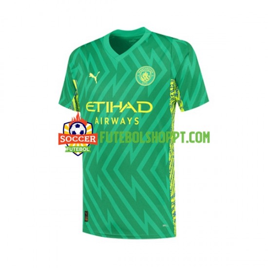 Camisola Homem Manchester City Guarda-redes Principais Equipamento 2023-2024 Manga Curta