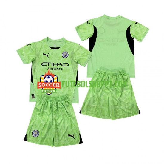 Camisola Júnior Manchester City 2 Guarda-redes Quarto Equipamento 2024-2025 Manga Curta