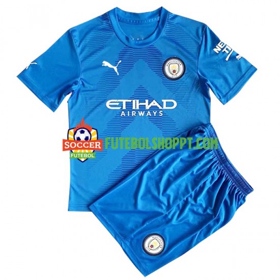 Camisola Júnior Manchester City Guarda-redes Alternativa Equipamento 2022-2023 Manga Curta