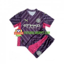 Camisola Júnior Manchester City Guarda-redes Alternativa Equipamento 2023-2024 Manga Curta