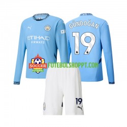 Camisola Júnior Manchester City Gundogan 19 Principais Equipamento 2024-2025 Manga Comprida