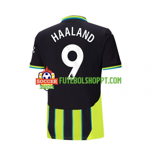 Camisola Homem Manchester City Haaland 9 Alternativa Equipamento 2024-2025 Manga Curta