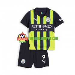 Camisola Júnior Manchester City Haaland 9 Alternativa Equipamento 2024-2025 Manga Curta