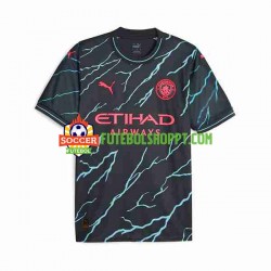 Camisola Homem Manchester City Haaland 9 Special Printing Terceiro Equipamento 2023-2024 Manga Curta