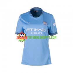 Camisola Mulher Manchester City Principais Equipamento 2024-2025 Manga Curta