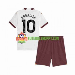 Camisola Júnior Manchester City Jack Grealish 10 Alternativa Equipamento 2023-2024 Manga Curta