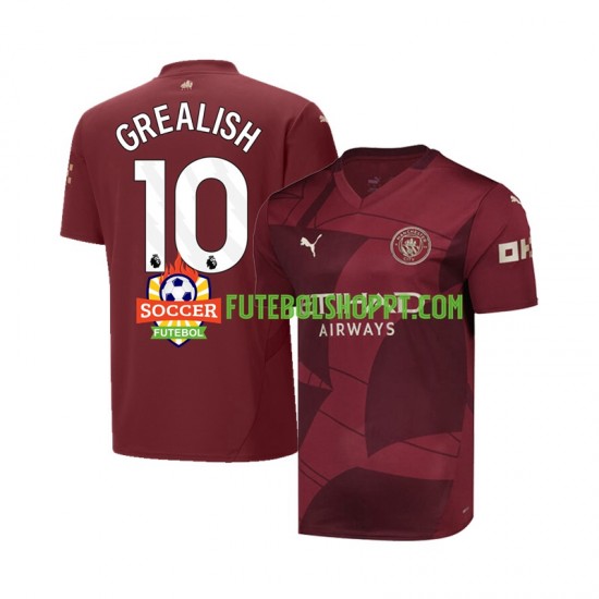Camisola Homem Manchester City Jack Grealish 10 Terceiro Equipamento 2024-2025 Manga Curta