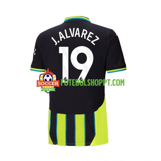 Camisola Homem Manchester City Julian Alvarez 19 Alternativa Equipamento 2024-2025 Manga Curta