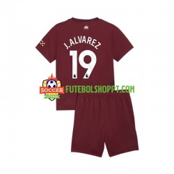Camisola Júnior Manchester City Julian Alvarez 19 Terceiro Equipamento 2024-2025 Manga Curta