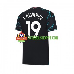 Camisola Homem Manchester City Julian Alvarez 19 Terceiro Equipamento 2023-2024 Manga Curta