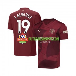 Camisola Homem Manchester City Julian Alvarez 19 Terceiro Equipamento 2024-2025 Manga Curta
