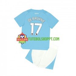 Camisola Júnior Manchester City Kevin De Bruyne 17 Principais Equipamento 2023-2024 Manga Curta Camisola Júnior Manchester City Kevin De Bruyne 17 Principais Equipamento 2023-2024 Manga Curta