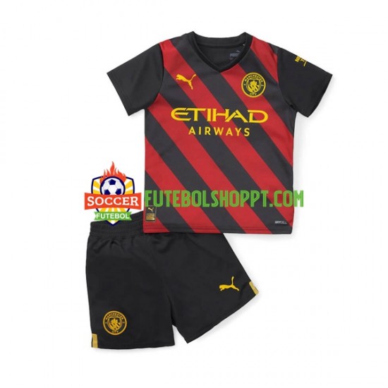 Camisola Júnior Manchester City Alternativa Equipamento 2022-2023 Manga Curta