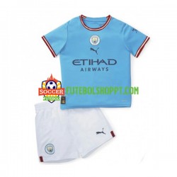 Camisola Júnior Manchester City Principais Equipamento 2022-2023 Manga Curta