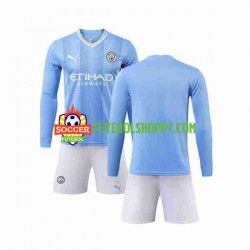 Camisola Júnior Manchester City Principais Equipamento 2023-2024 Manga Comprida