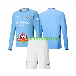 Camisola Júnior Manchester City Principais Equipamento 2024-2025 Manga Comprida