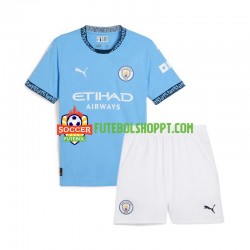 Camisola Júnior Manchester City Principais Equipamento 2024-2025 Manga Curta