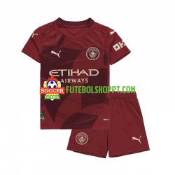 Camisola Júnior Manchester City Terceiro Equipamento 2024-2025 Manga Curta