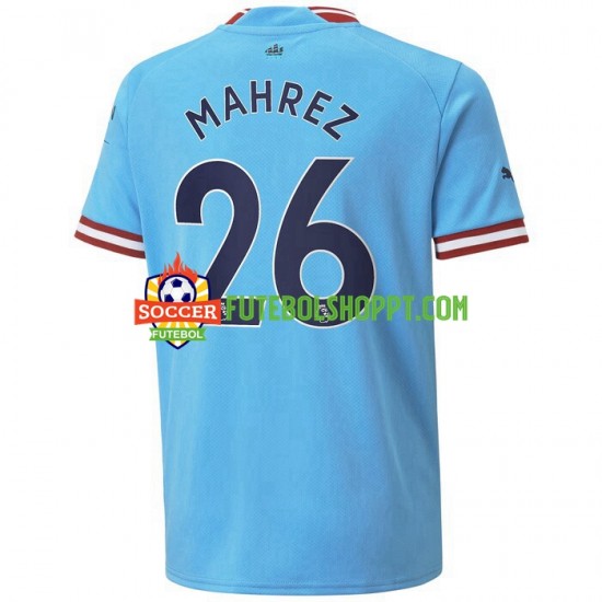 Camisola Homem Manchester City Mahrez 26 Principais Equipamento 2022-2023 Manga Curta