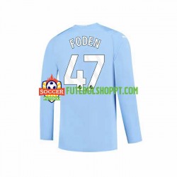Camisola Homem Manchester City Phil Foden 47 Principais Equipamento 2023-2024 Manga Comprida