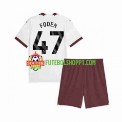 Camisola Júnior Manchester City Phil Foden 47 Alternativa Equipamento 2023-2024 Manga Curta