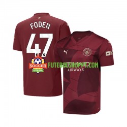 Camisola Homem Manchester City Phil Foden 47 Terceiro Equipamento 2024-2025 Manga Curta
