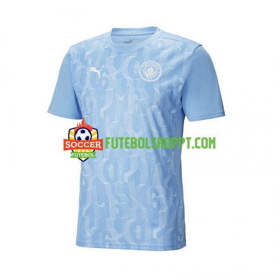 Camisola Homem Manchester City Pre-Match Principais Equipamento 2024-2025 Manga Curta